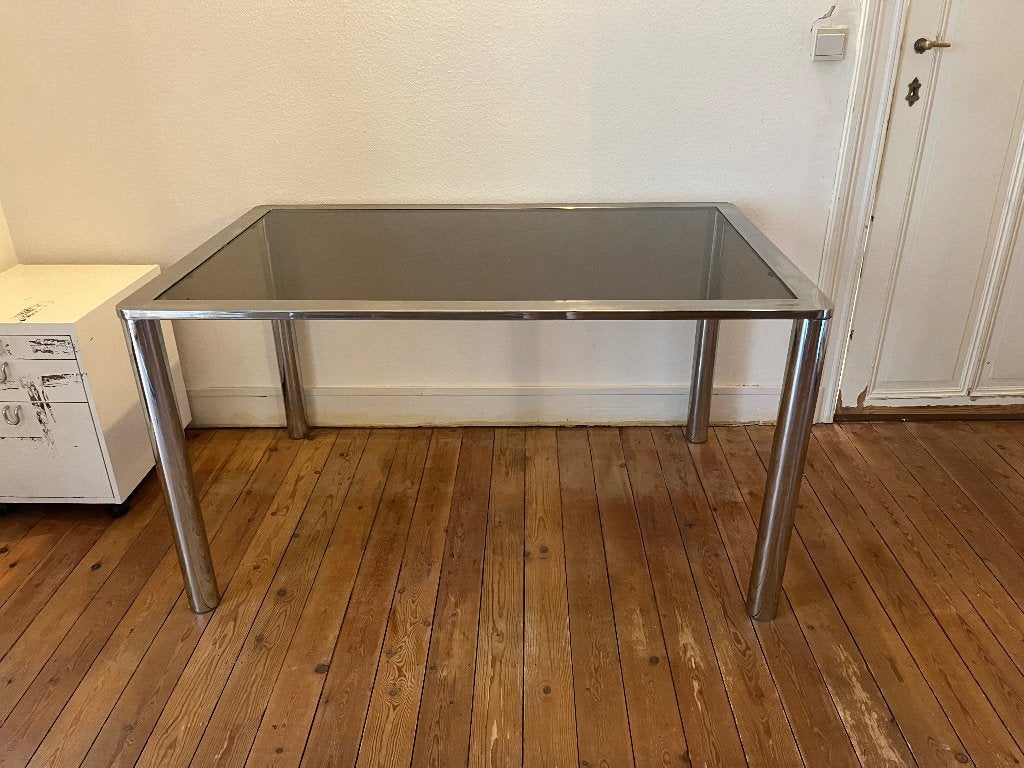 Table en verre, 100 à 150 cm, Verre, Vintage, Enlèvement
