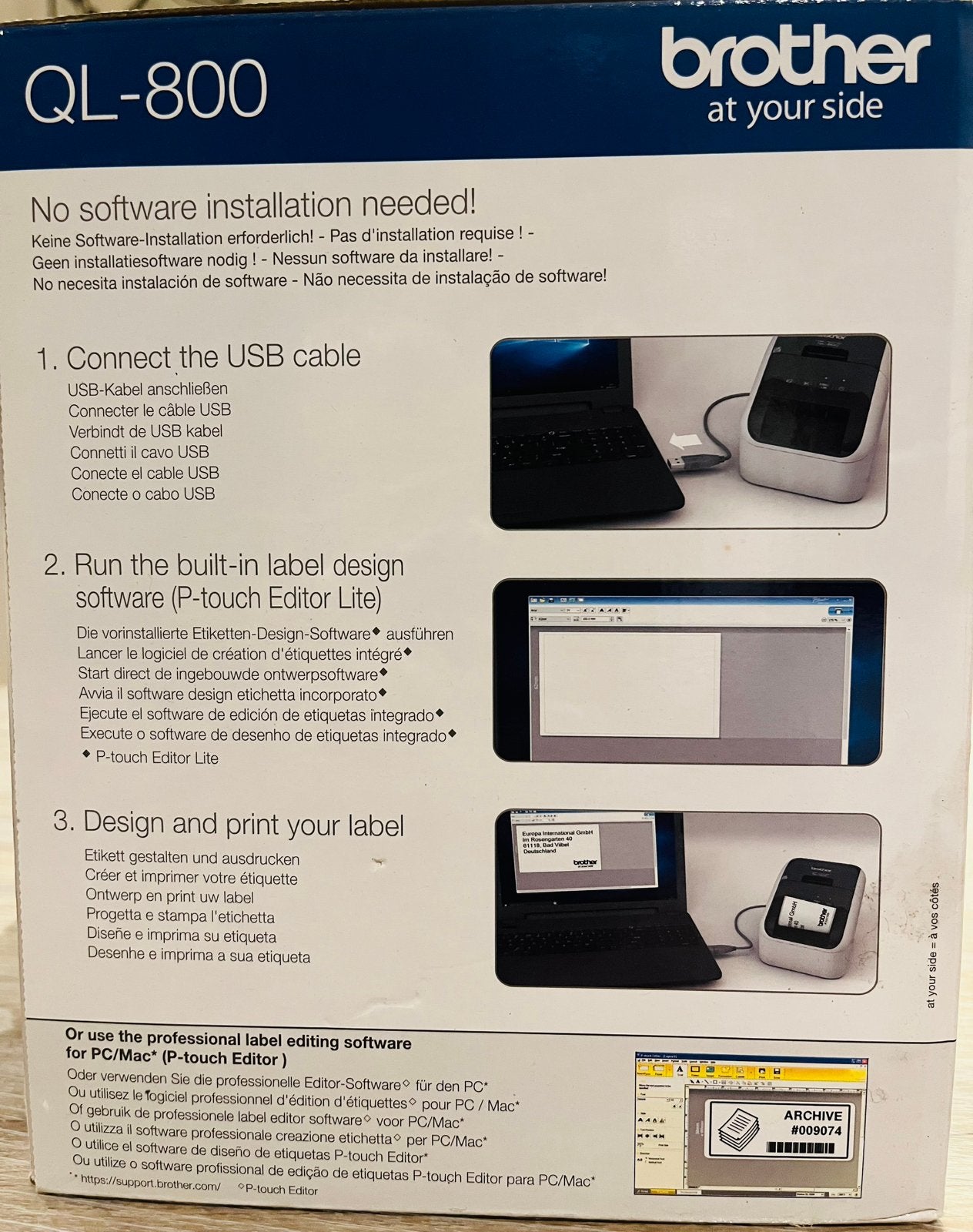 Brother QL-800—NIEUWE professionele labelprinter, Computers en Software, Ophalen of Verzenden, Zo goed als nieuw