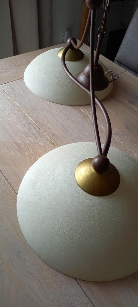 mooie degelijke hanglamp, Ophalen, Zo goed als nieuw, Glas, Landelijk
