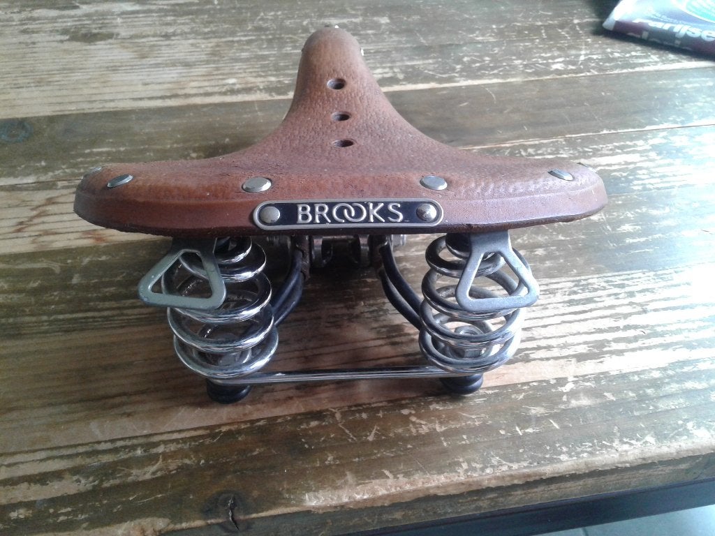 Fietszadel Brooks B66S dames Honey met koppeling, Fietsen en Brommers, Fietsonderdelen, Leer, Ophalen of Verzenden, Zo goed als nieuw