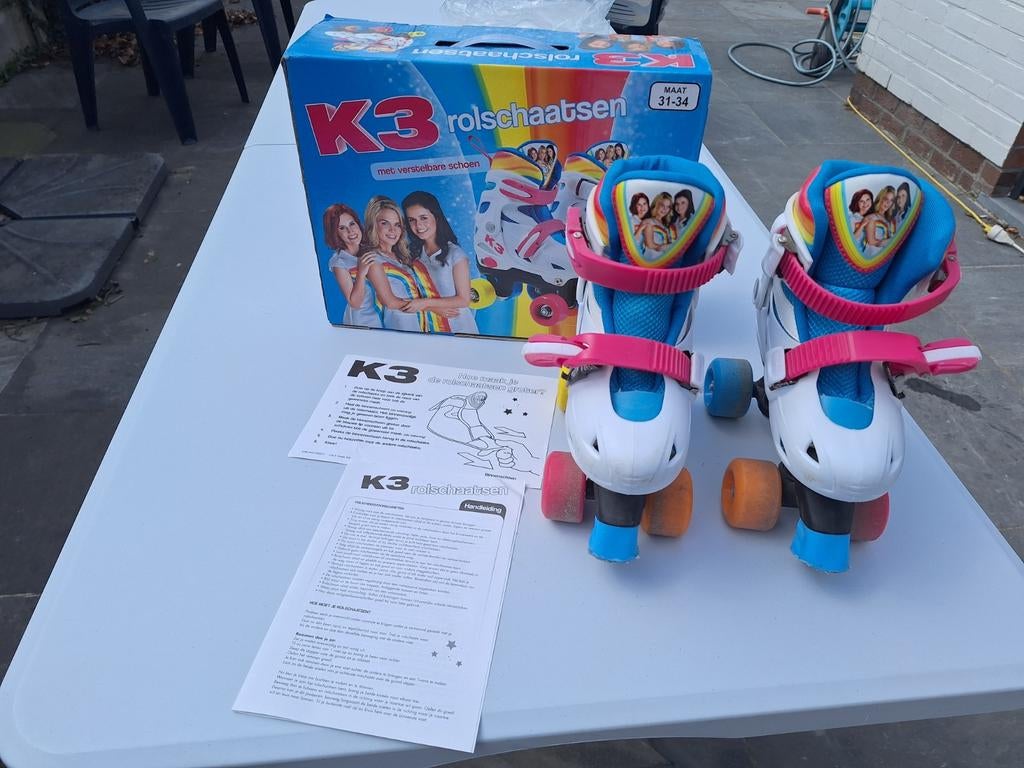 Patins à roulettes K3 - taille 31/34 (chaussures ajustables), Enfants & Bébés, Enlèvement ou Envoi, Réglable, Utilisé, Enfants
