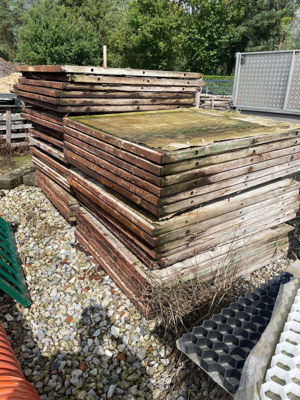 Steenschot azobe hardhout 38stuks, Ophalen, Gebruikt, 25 tot 50 mm, Overige typen
