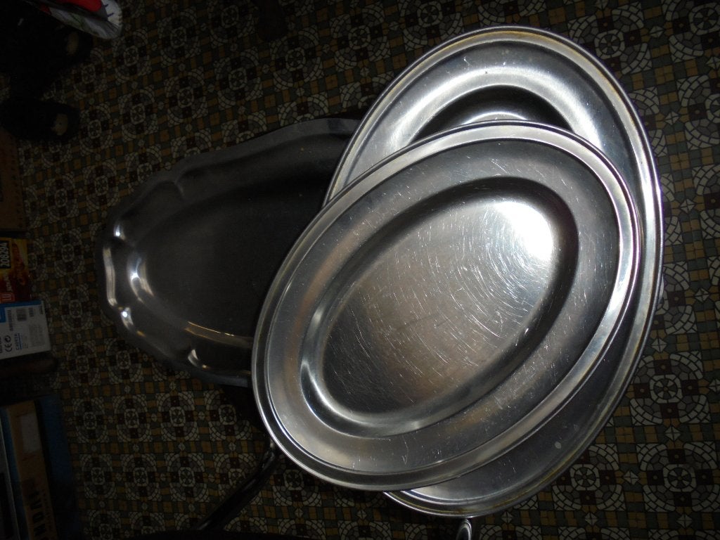 set de 3 plateaux, Maison & Meubles, Accessoires pour la Maison | Plateaux, Enlèvement, Utilisé, Ovale, Plateau