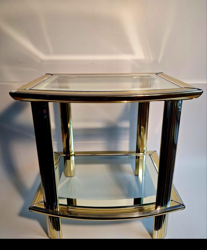 Hollywood Regency bijzettafel van Belgo Chrome, Enlèvement ou Envoi
