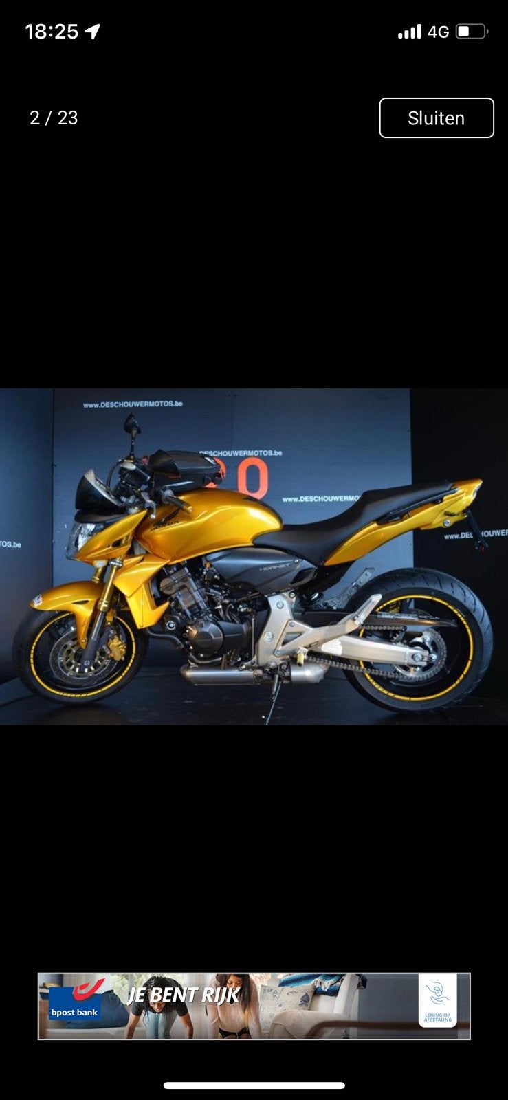 Honda hornet, Motoren, Occasion, 4 cilinders, Motorrijbewijs A, Particulier