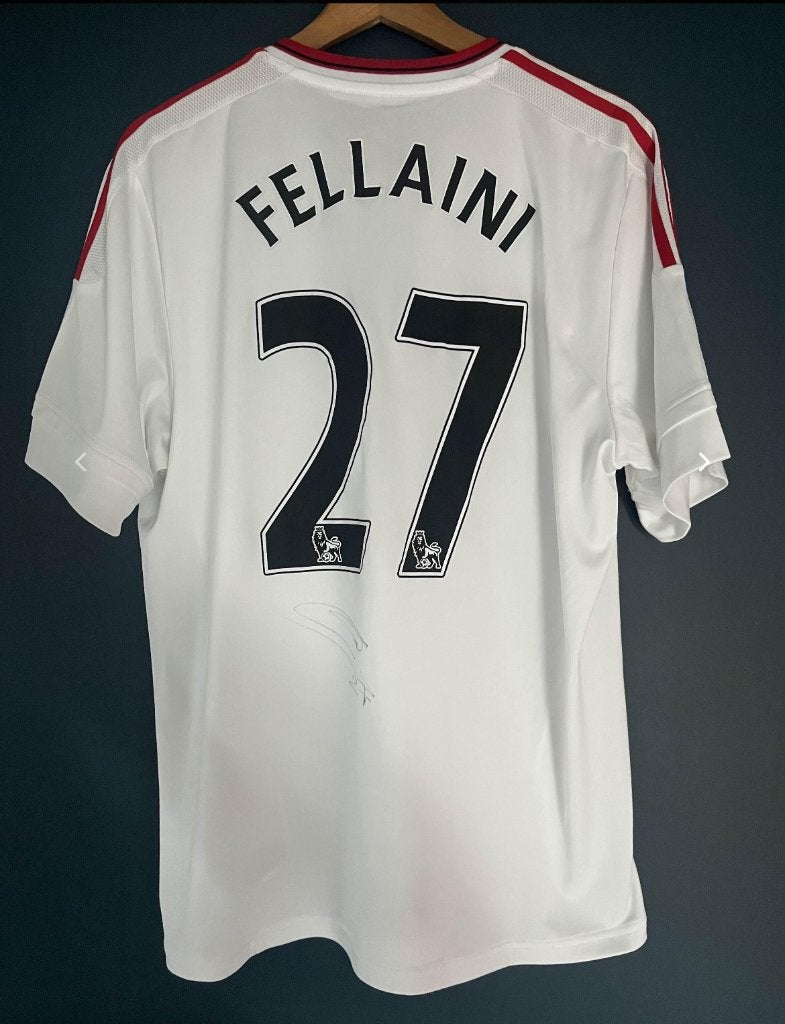 Gesigneerd Manchester United Marouane Fellaini shirt, Verzamelen, Ophalen of Verzenden, Zo goed als nieuw, Shirt