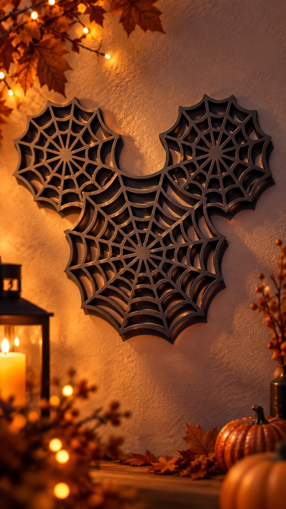 Mickey spiderweb Halloween decoratie, Ophalen of Verzenden, Zo goed als nieuw