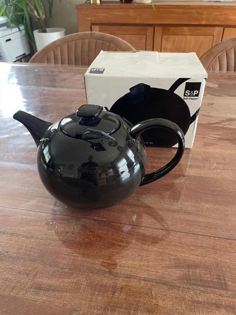 Théière S&P noire 1,5 L, Maison & Meubles, Cuisine | Casseroles & Poêles, Neuf, Casserole, Bidon ou Boîte, Enlèvement, Autres marques
