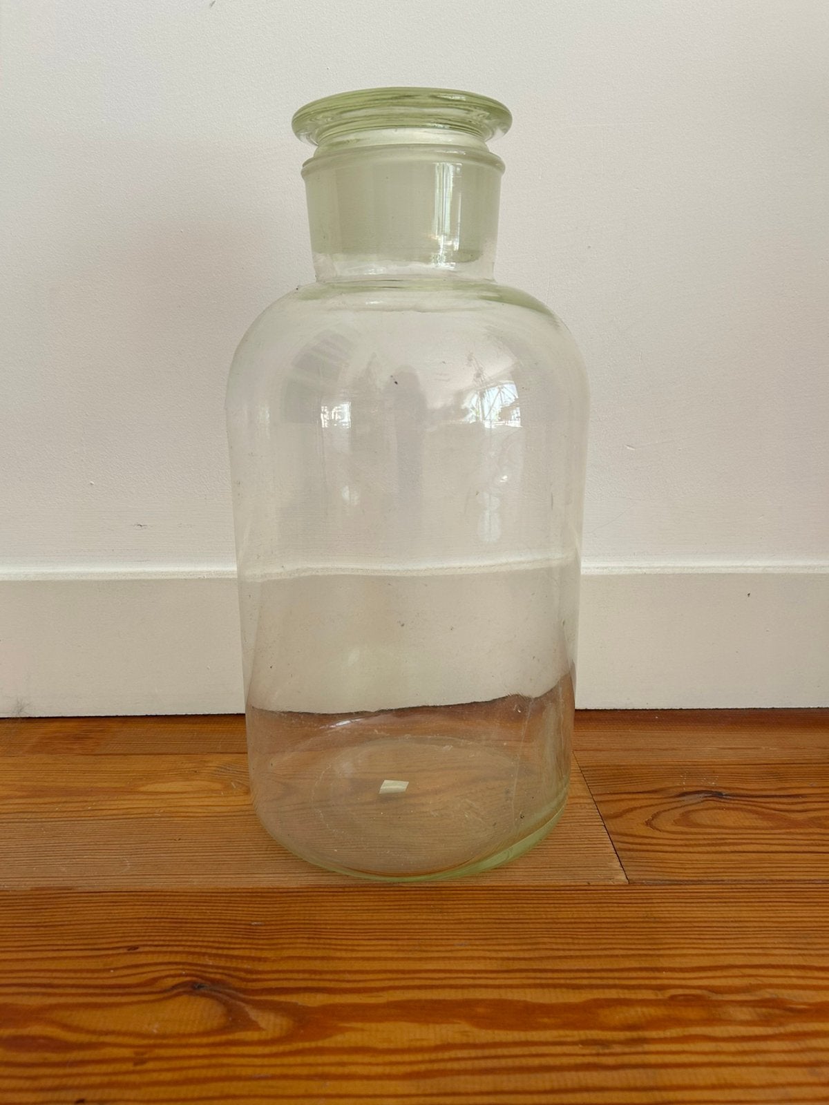 Grande bouteille décorative en verre, Transparent, Comme neuf, Verre, Enlèvement