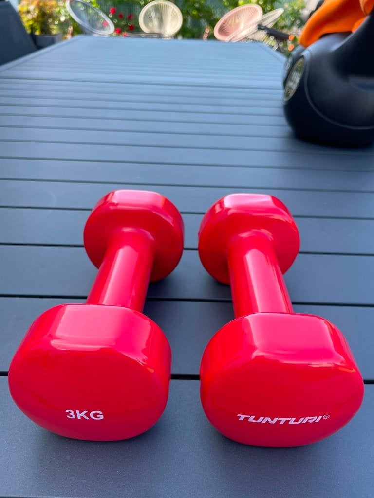 dumbbel 3 KG Tunturi, Sport en Fitness, Fitnessmaterialen, Ophalen, Zo goed als nieuw, Dumbbell