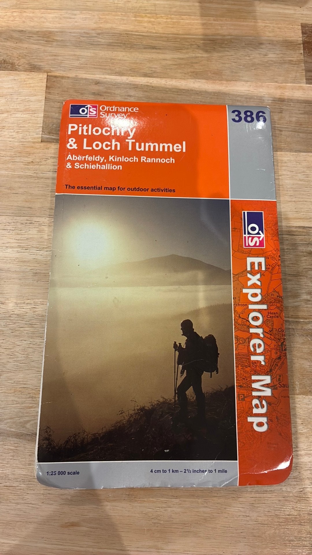 Pitlochry + Loch Tummel 1 : 25000 Schotland, Ophalen of Verzenden, Gelezen, Verenigd Koninkrijk, Landkaart