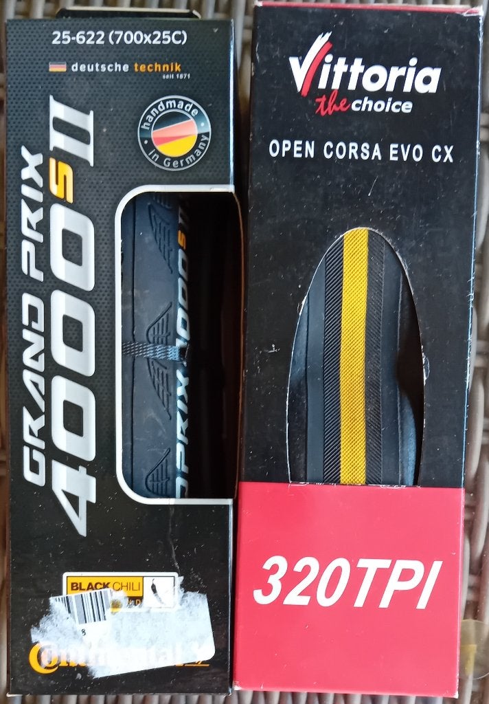 Continental GrandPrix 4000 S II + Vittoria Open Corsa Evo CX, Vélos & Vélomoteurs, Vélos Pièces, Neuf, Caoutchouc, Pneu, Enlèvement ou Envoi