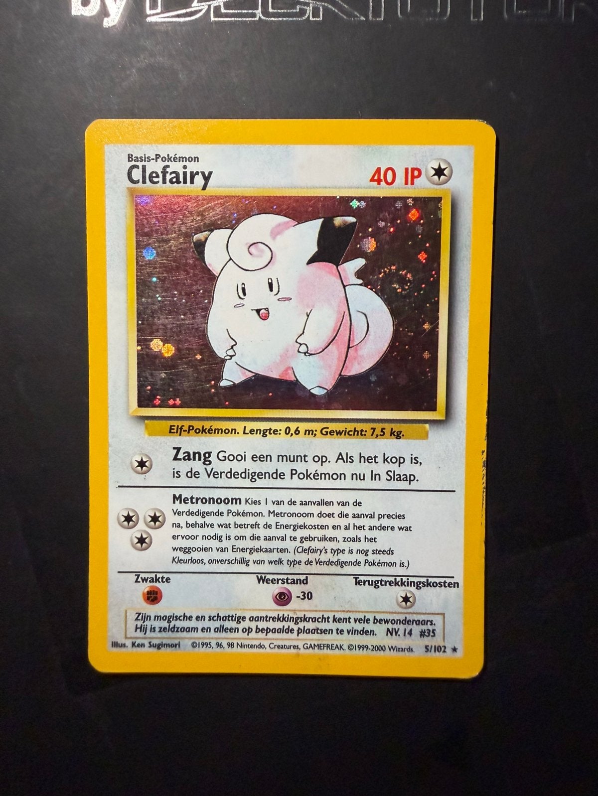 Clefairy 5/102 Holo — Set de base — Anglais 🇳🇱, Enlèvement ou Envoi, Utilisé, Cartes en vrac, Foil
