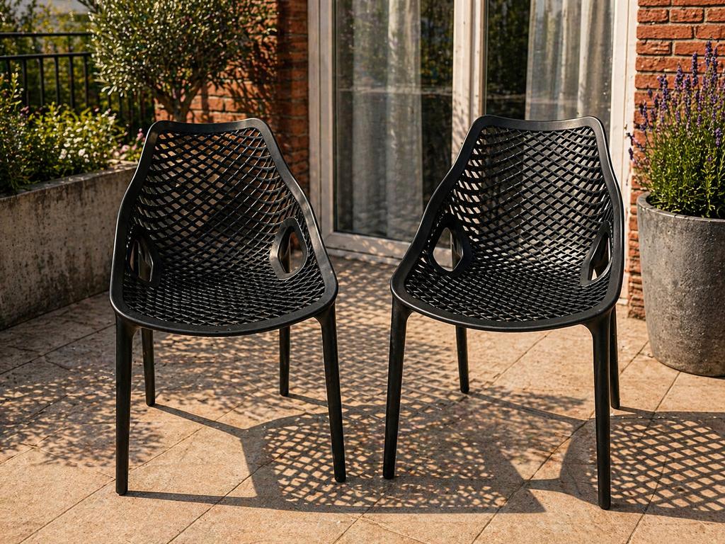 Terras stoelen. Een tafels, Neuf, Enlèvement ou Envoi, Osier, Salons de jardin