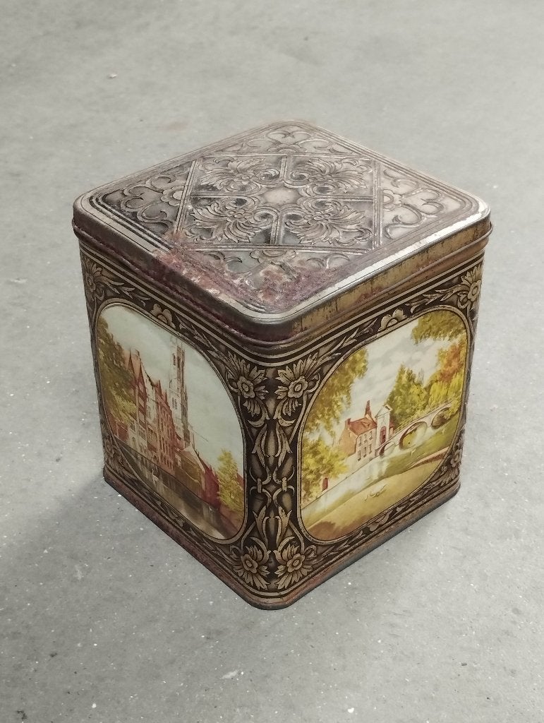 Brugge - blikken doos - oud en charmant, Verzamelen, Ophalen of Verzenden, Gebruikt