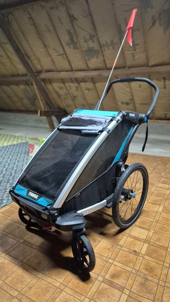 Thule Chariot Lite + loopwiel, Fietsen en Brommers, Ophalen, Gebruikt, Vering, 20 tot 40 kg