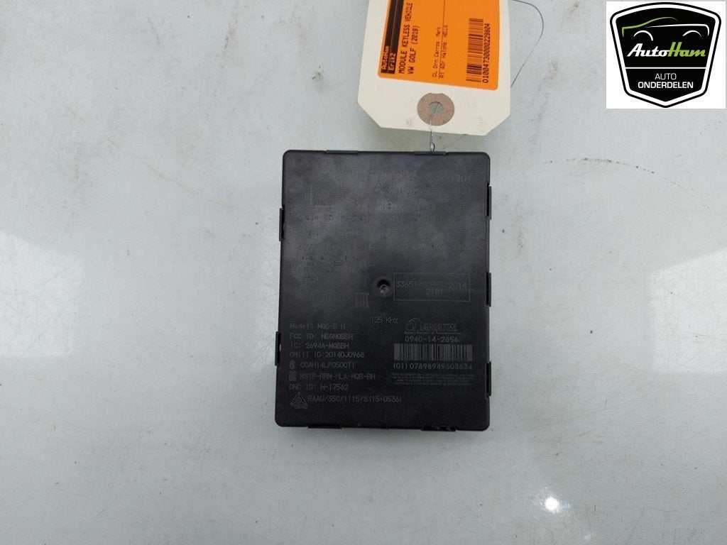 MODULE KEYLESS VEHICLE Volkswagen Golf VII (AUA), Auto-onderdelen, Gebruikt, Volkswagen, Rixbecker Straße 75
59552  Lippstadt, DE