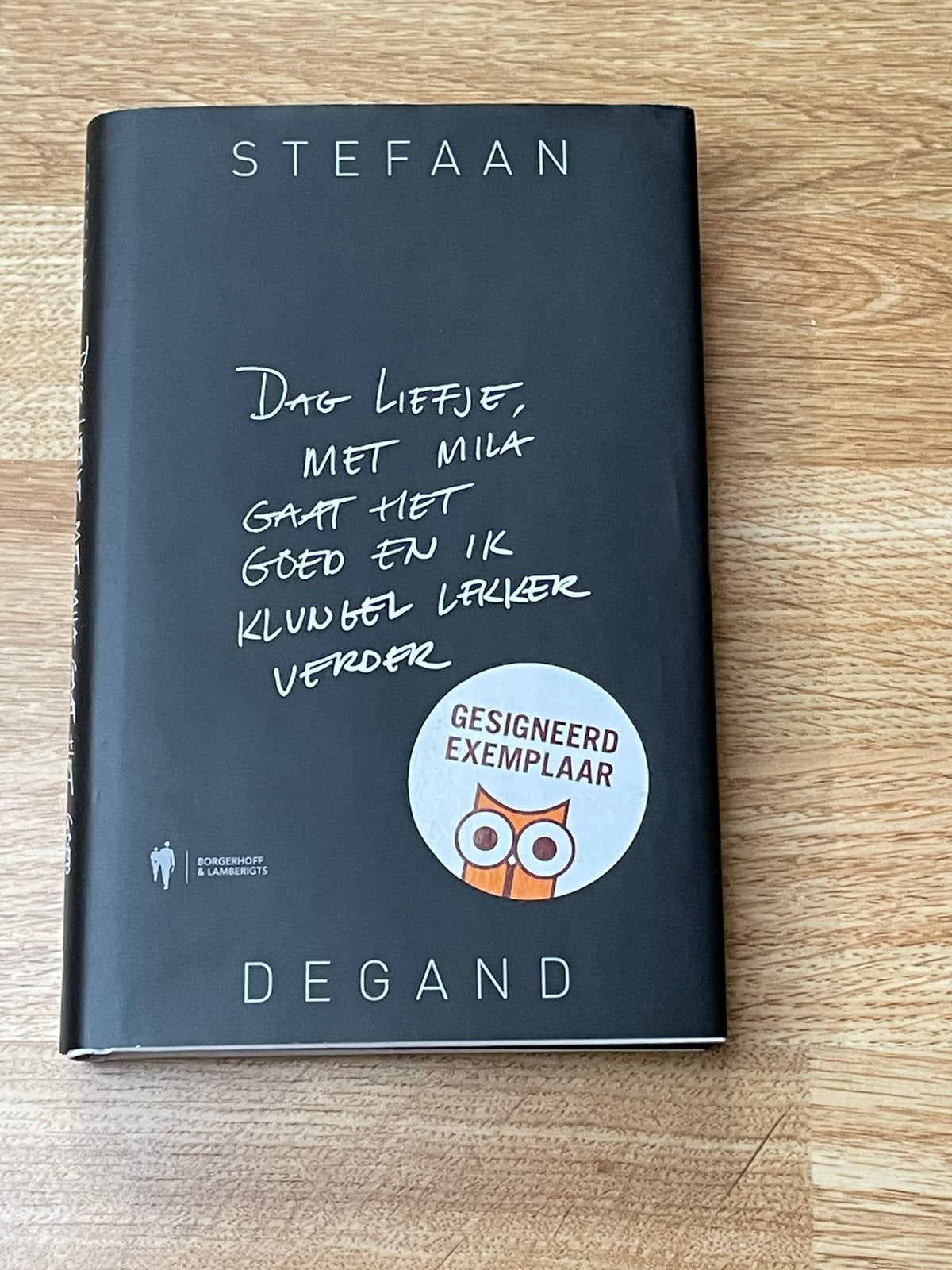 Dag liefje, met MIla gaat het goed en ik klungel lekker verd, Boeken, Ophalen of Verzenden, Stefaan Degand