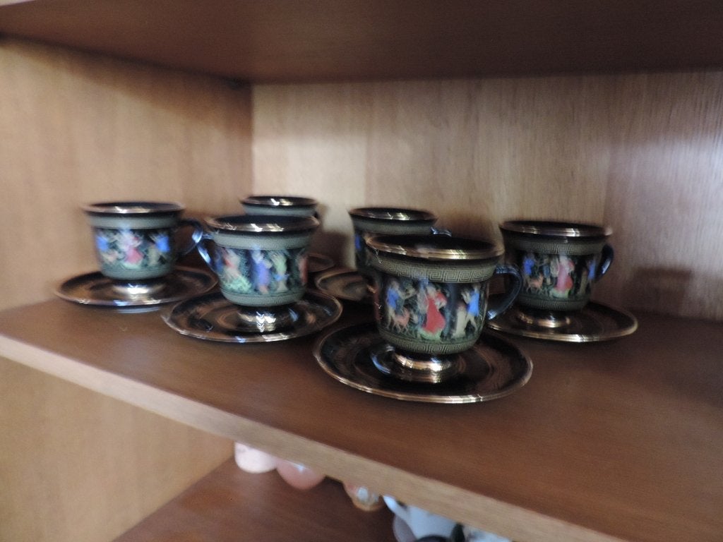 servies afgewerkt  24-karaats goud., Ophalen