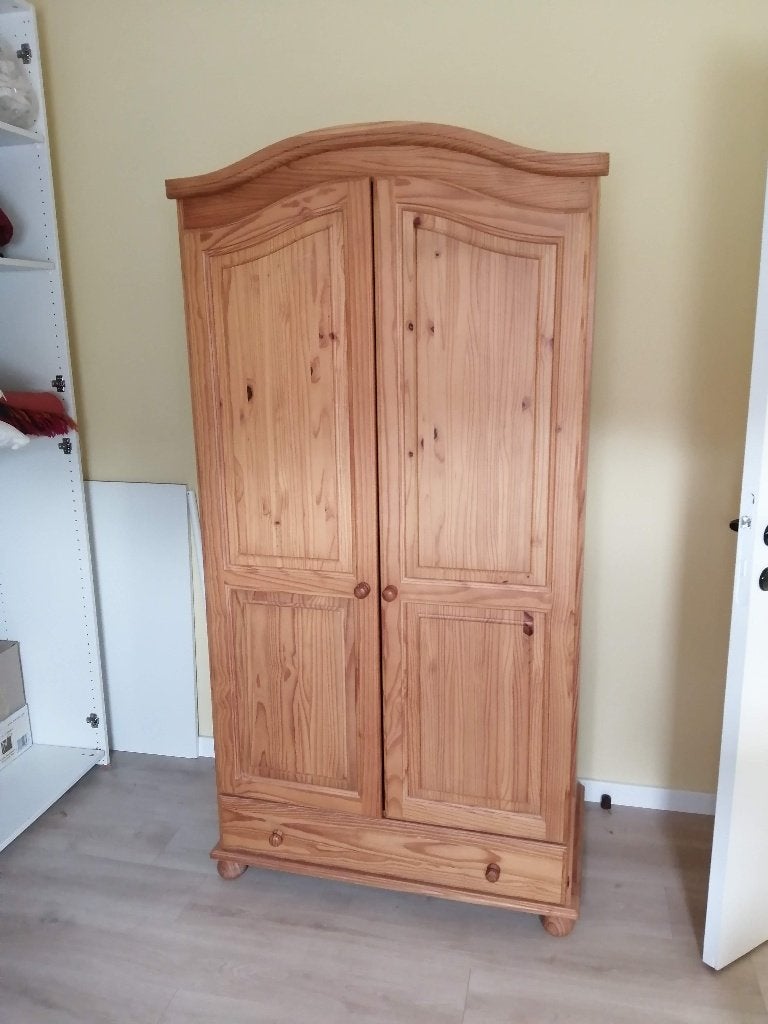 Garde-robe en bois, Maison & Meubles, Armoires | Penderies & Garde-robes, Enlèvement, Pin