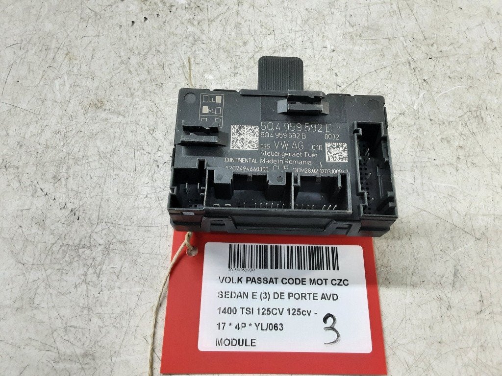 UNITE ELECTRONIQUE Volkswagen Passat (3G2) (5Q4959592E), Volkswagen, Mevr. I. Hauben, Utilisé, Rue de l'Espoir 34 34
4030  GRIVEGNÉE, BE