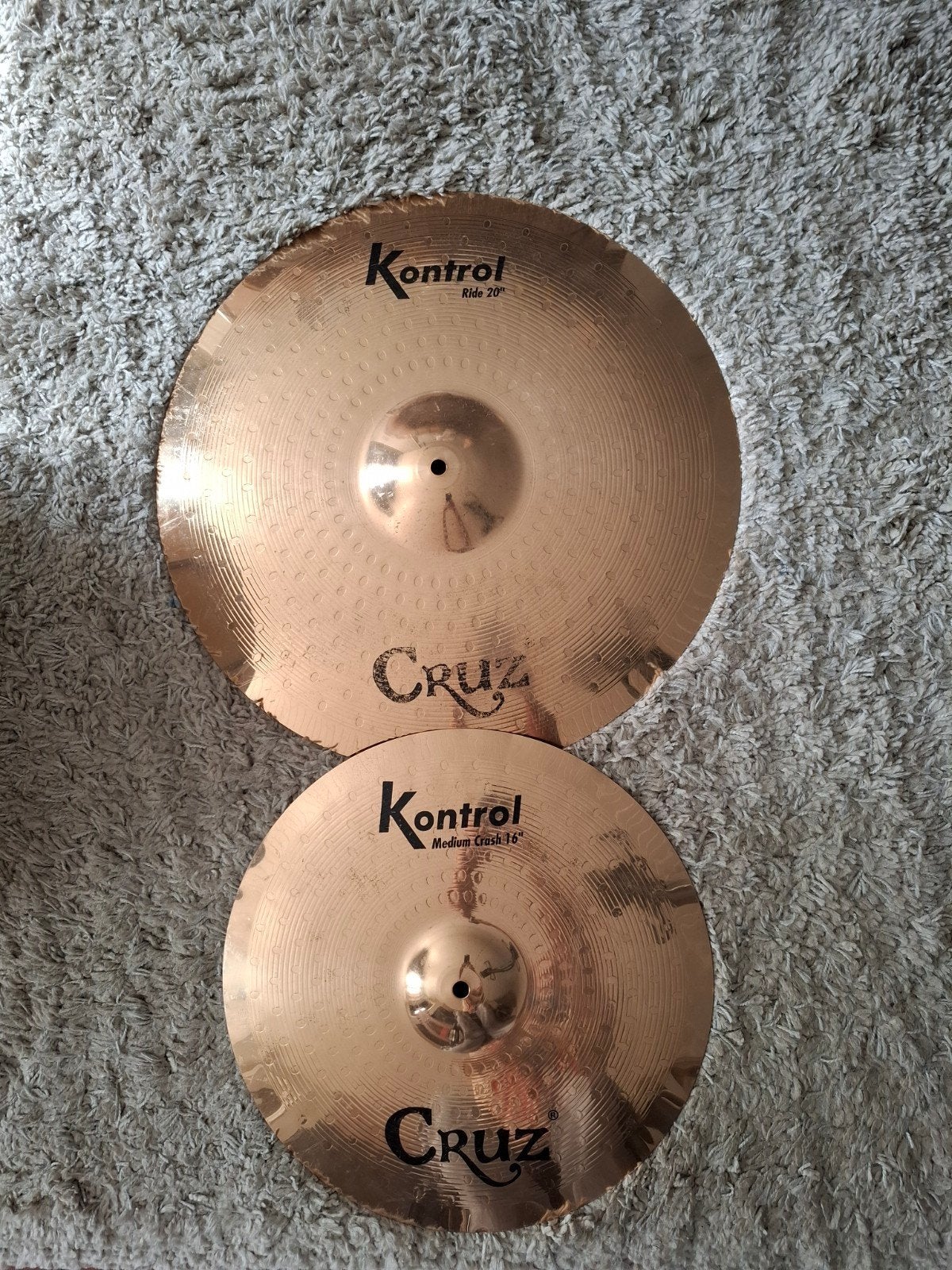 kontrol Cruz cymbalen set voor uw drumstel in zgst, Muziek en Instrumenten, Ophalen of Verzenden, Zo goed als nieuw, Drums of Percussie