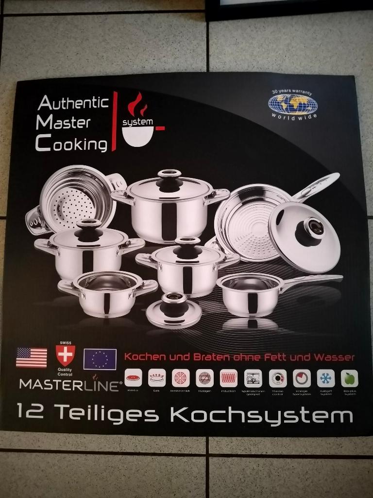Nieuwe Masterline 12 delige pottenset met 30 jaar garantie, Ophalen, Nieuw, Pannenset, Keramische plaat