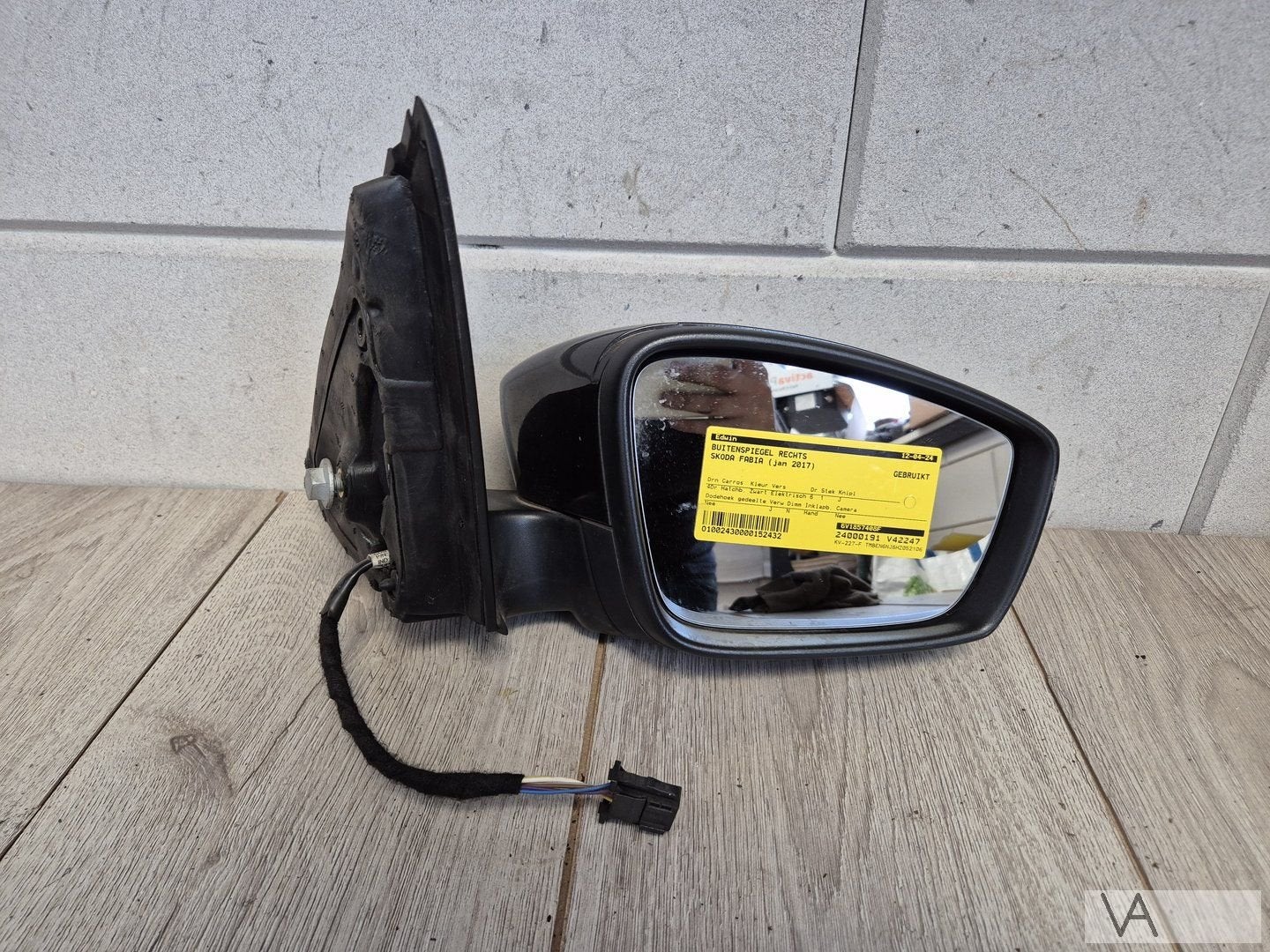 Skoda Fabia 2014 - 2020 spiegel rechts 6 draden zwart €50, Auto-onderdelen, Gebruikt, -, -, Ophalen of Verzenden