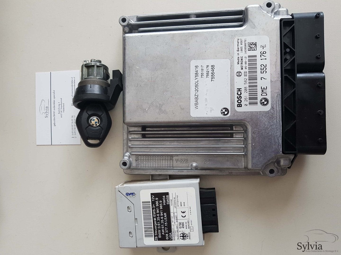 Startset Contactslot + ECU EWS BMW Z4 E85 N46  7552176, Autos : Pièces & Accessoires, -, Utilisé, -, Enlèvement ou Envoi