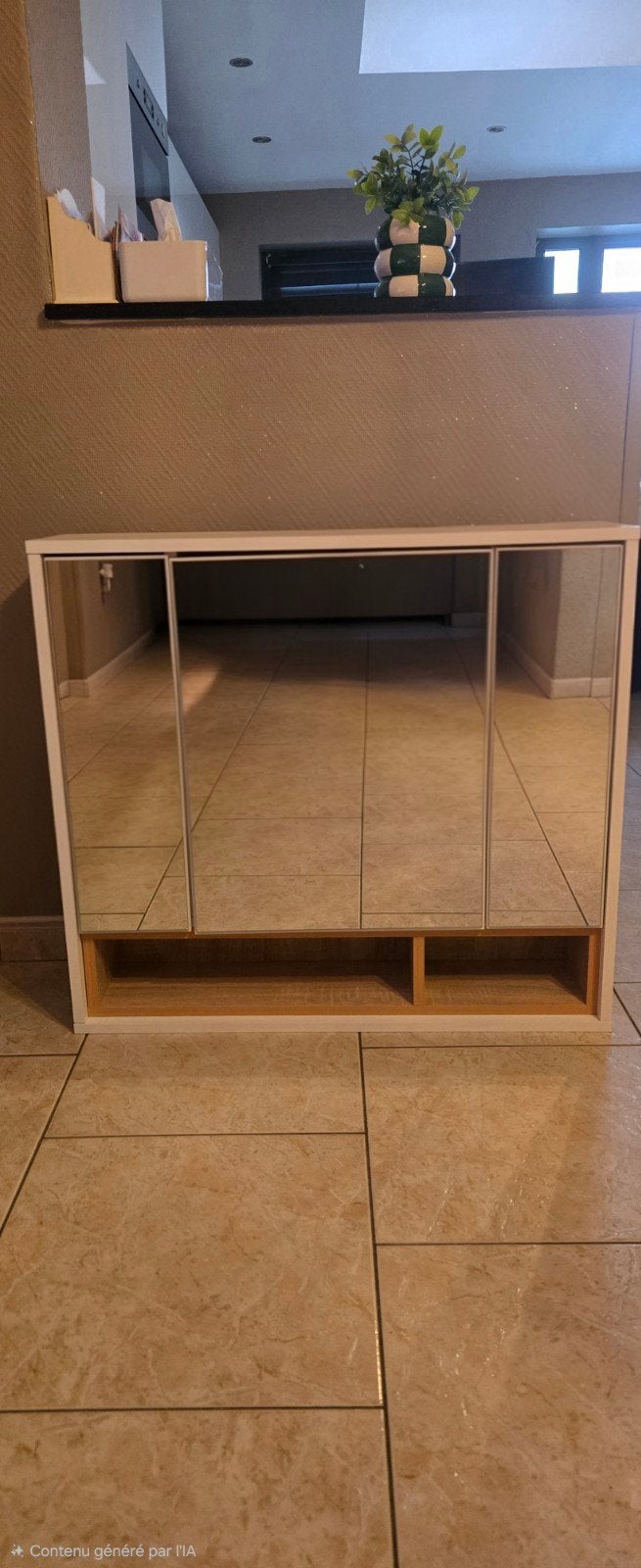 Meuble miroir sdb,dimensions sur photos