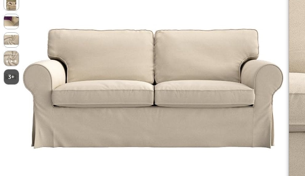 Beige sofa, Ophalen, Gebruikt, Driepersoons, Rechte bank