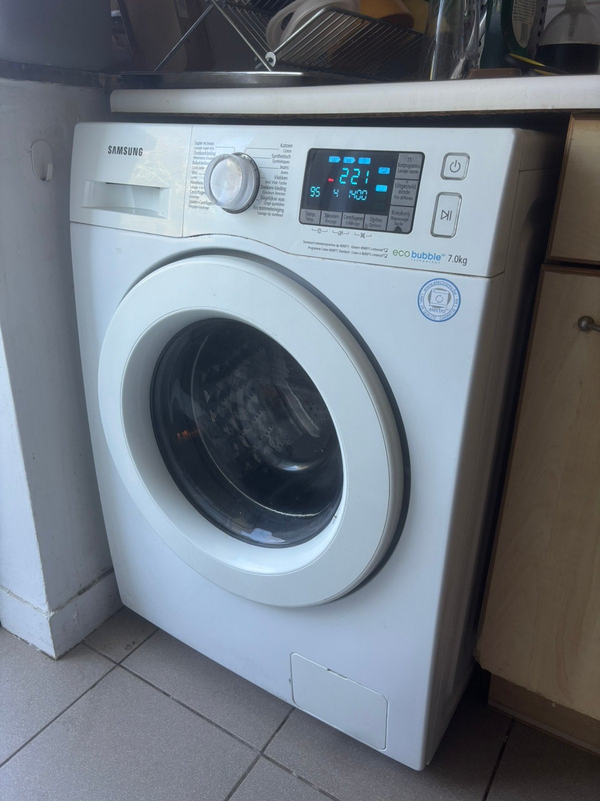 Machine à laver Samsung EcoBubble 7 kg – Très bon état, Electroménager, Enlèvement, Utilisé