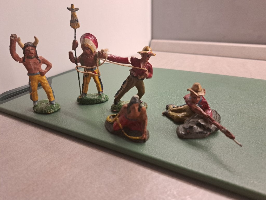 Soldaten - Indianen en cowboys - oud, Ophalen of Verzenden, Gebruikt