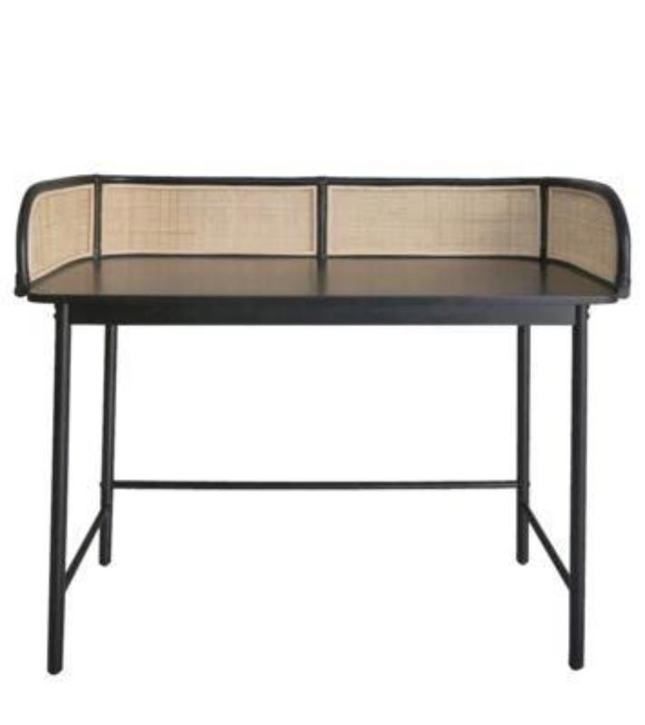Bureau/table de maquillage en rotin, Maison & Meubles, Enlèvement, Comme neuf