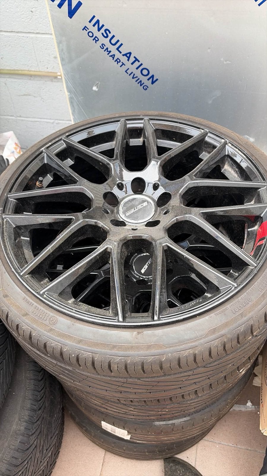19 inch Black metal velgen 5x112, Auto-onderdelen, Ophalen, 19 inch, Band(en)