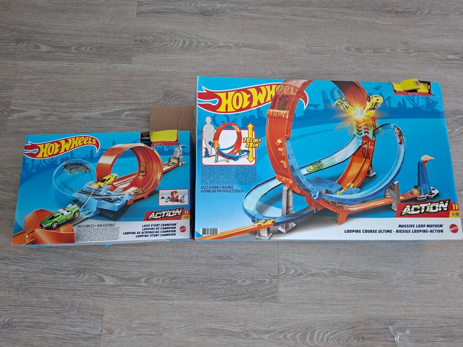 2 hot wheels sets, Ophalen, Zo goed als nieuw, Hot Wheels, Met looping