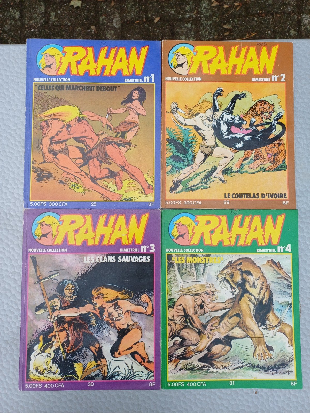 Groot lot strips Rahan (42 stuks) - Franstalig, Boeken, Meerdere stripboeken, Ophalen of Verzenden, Gelezen, André Chéret