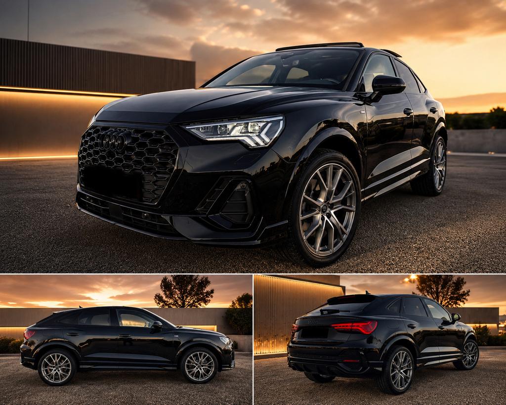 Audi Q3 40 tdi sportback Quattro S-Line édition black 200cv, Autos, Cuir, Achat, Euro 6, Noir