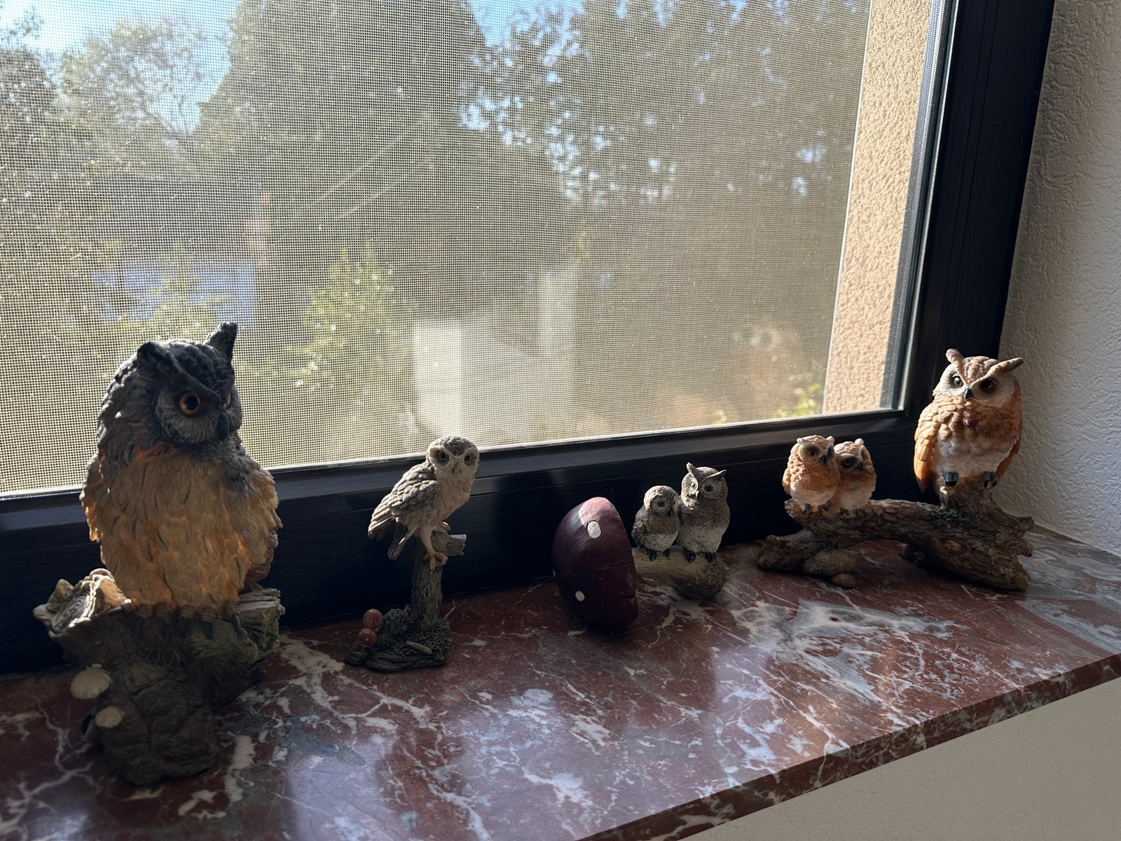 Familie uilen stenen beeldjes decoratie, Verzamelen, Ophalen of Verzenden