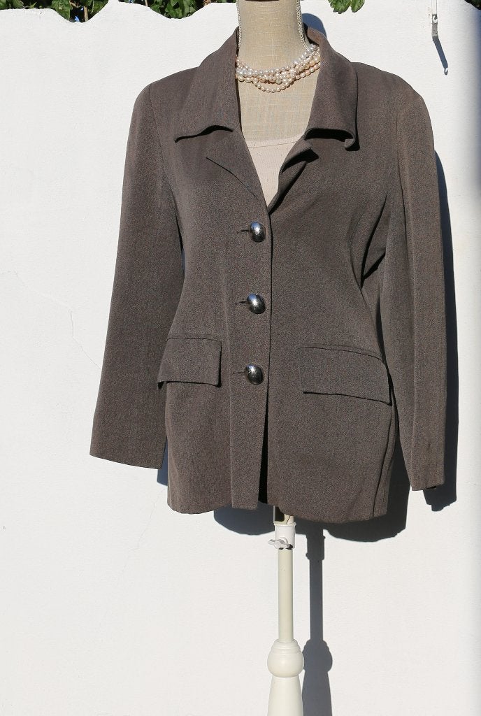 Histoire de Femmes Vintage Blazer T42, Histoire de Femmes, Maat 42/44 (L), Ophalen of Verzenden, Grijs