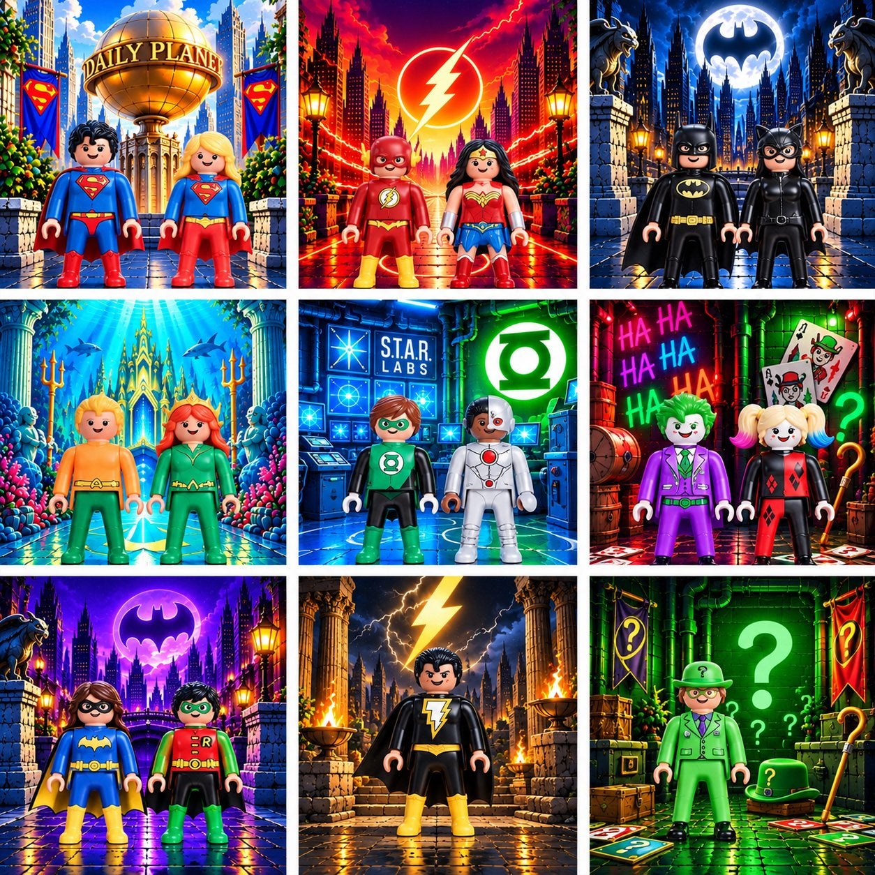 Cadre décoratif Super-Héros –Kinder Playmobil Comics DC, Enlèvement ou Envoi, Comme neuf, Figurines