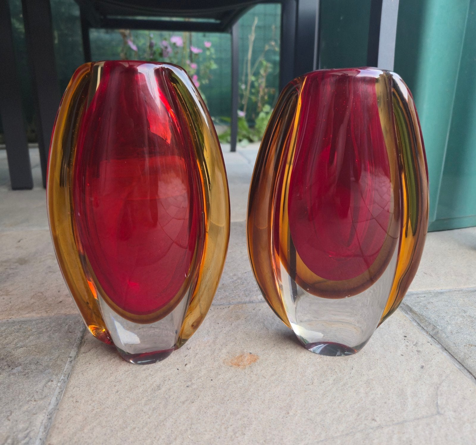 prachtige zware multicolor murano vazen, Ophalen