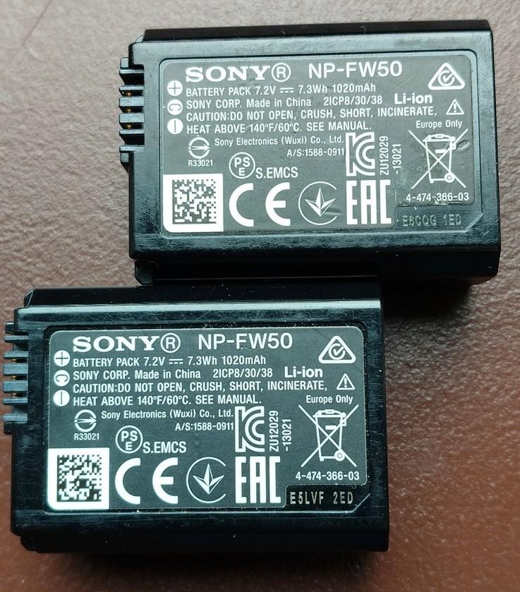 NP-FW50 batterij voor oa Sony A6x000, Audio, Tv en Foto, Ophalen of Verzenden, Gebruikt