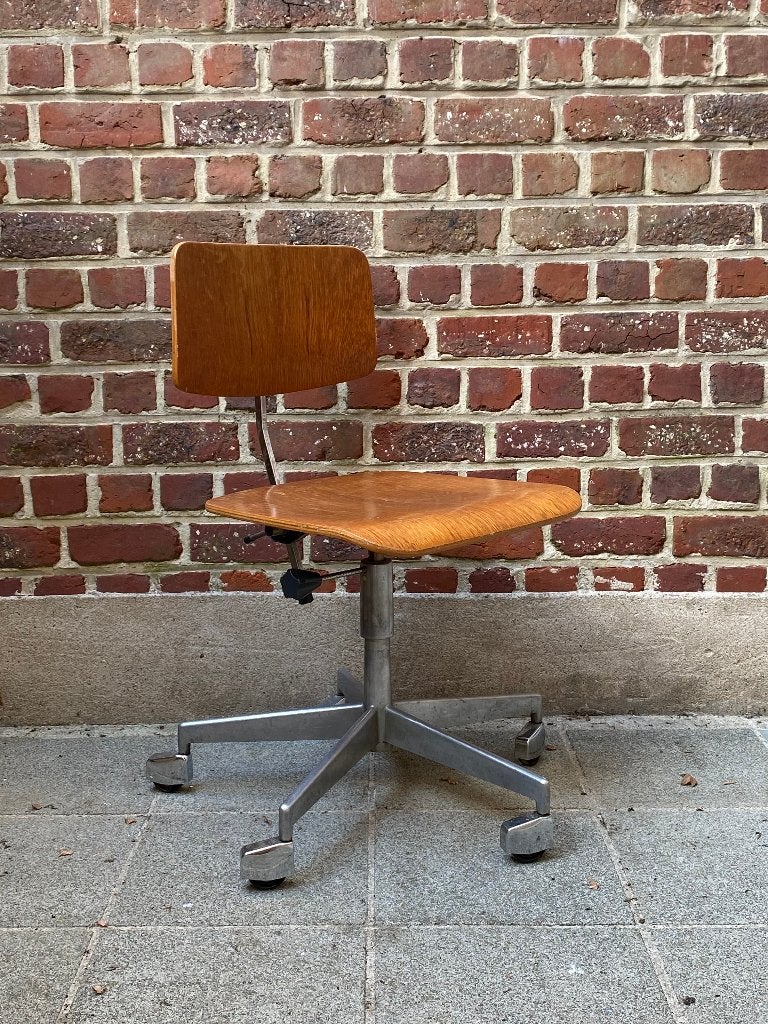 Labofa design bureaustoel jaren 60, Ophalen, Gebruikt, Bruin, Bureaustoel