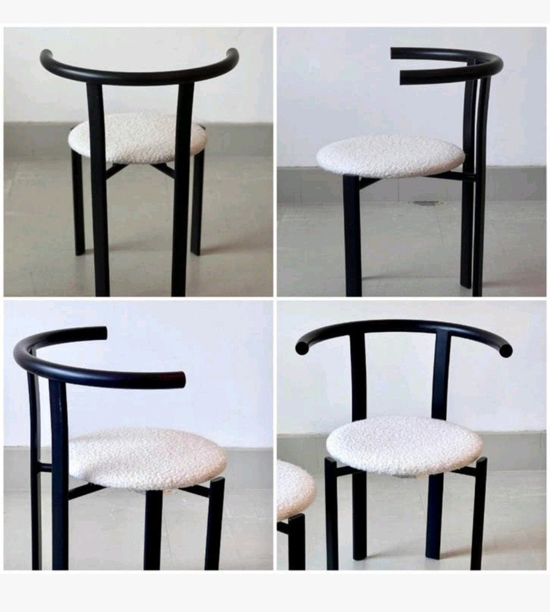 Set de 4 chaises vintage (prix par pièce), Enlèvement, Noir