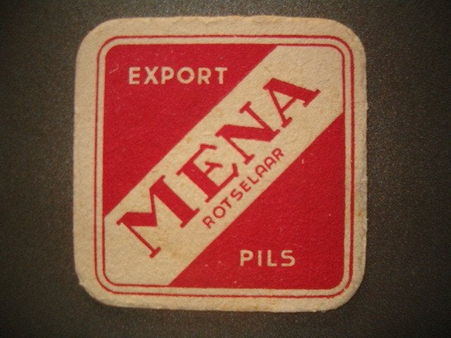 Tapis à bière Mena Rotselaar 1:95 x 95 mm, Collections, Enlèvement ou Envoi, Utilisé, Sous-bock