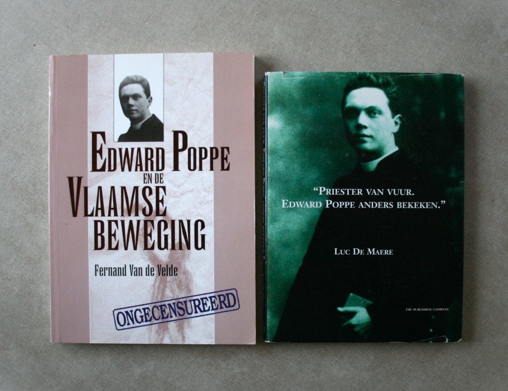 Edward Poppe: priester en Vlaming. Set van 2 = €8., Livres, Biographies, Enlèvement ou Envoi, Utilisé, Diverse auteurs
