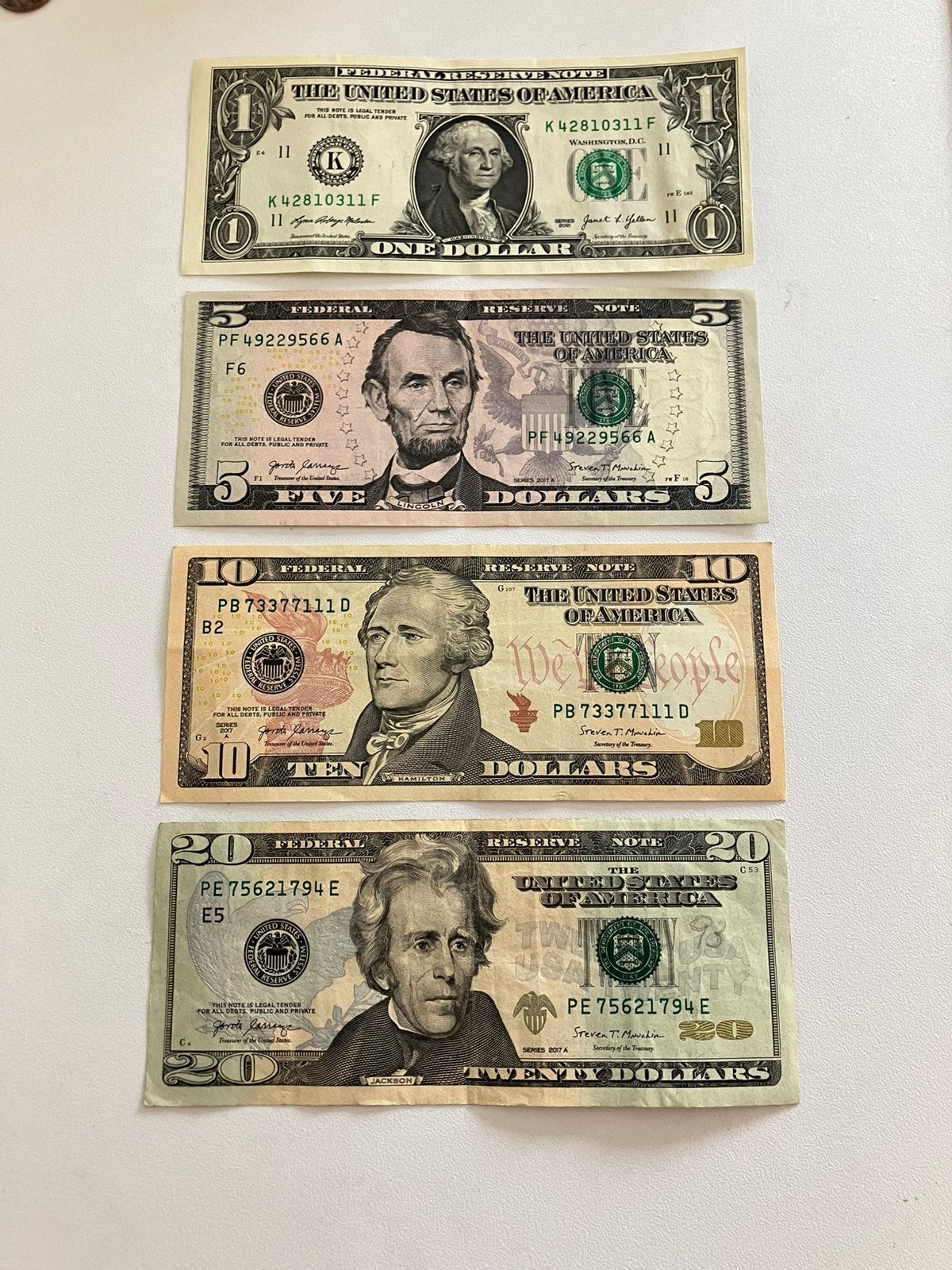 Ensemble de billets en dollars américains + billet amusant, Timbres & Monnaies, Enlèvement ou Envoi, Série