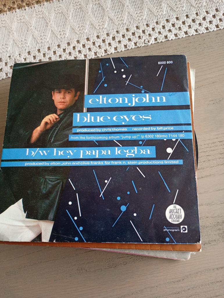 Elton John - Blue eyes, Cd's en Dvd's, Vinyl Singles, Gebruikt, 7 inch, Ophalen of Verzenden, Pop