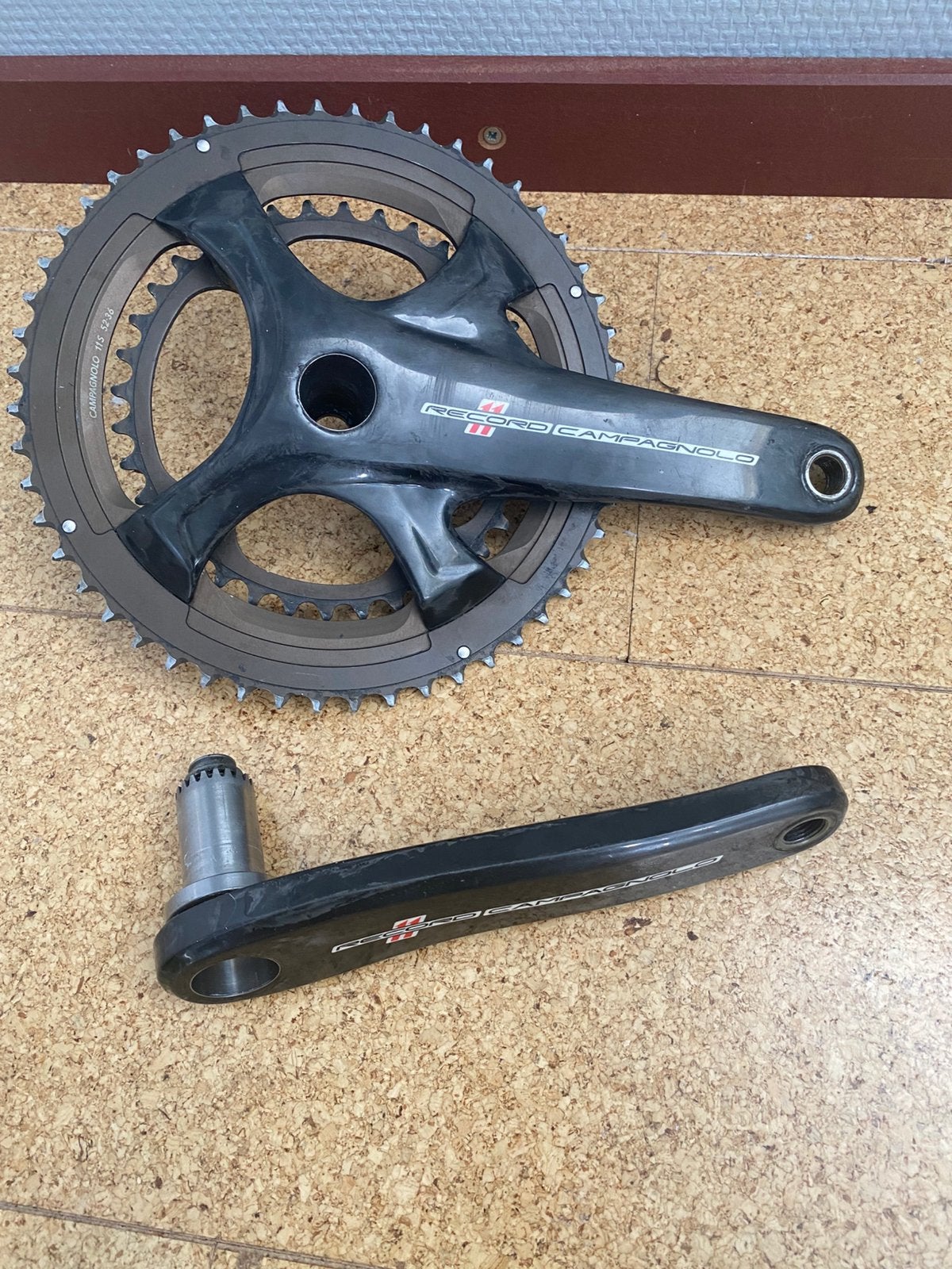 Campagnolo Record crankstel 52/36, Ophalen of Verzenden, Gebruikt, Carbon